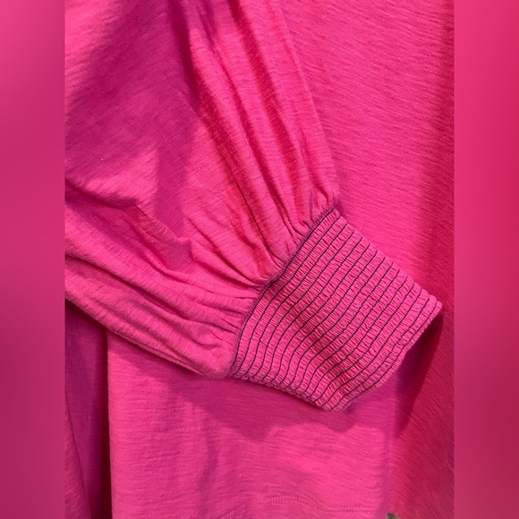 New Anthropologie Nation LTD Loren Tee Pink Long Puffy Sleeve Shirt Boho XL - Picture 4 of 8